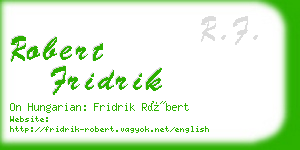 robert fridrik business card
